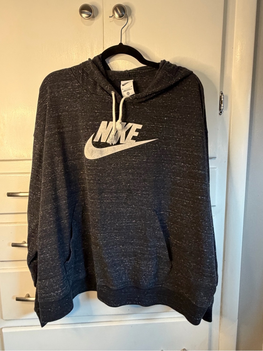 Nike Womens 3X Dark Heather Gray Pullover - Nike Logo